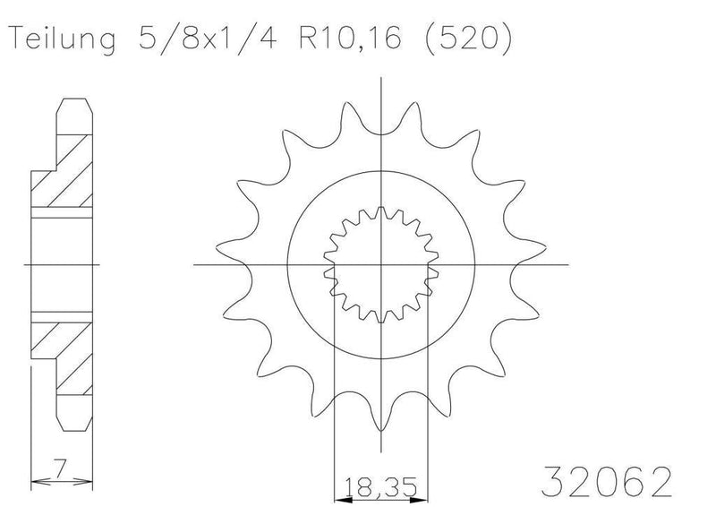 Moto Master Sprocket Front Made in Holland RM125 83-13 RMZ250 07-12 13T