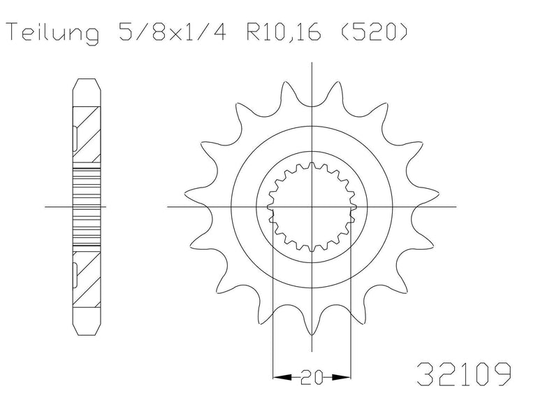 Moto Master Sprocket Front 13T 13 Tooth