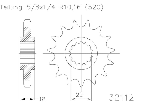 Moto Master Sprocket Front 13T 13 Tooth