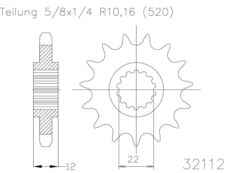 Moto Master Sprocket Front 13T 13 Tooth