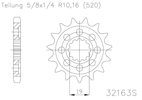 Moto Master Sprocket Front 13 Tooth