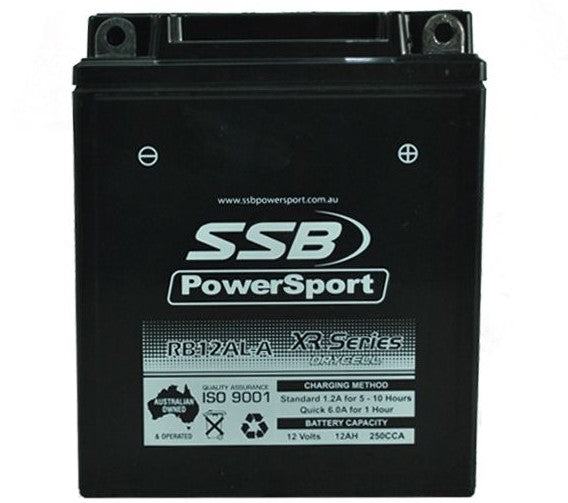 Super Start Motorcycle And Powersports Battery (Yb12Al-A) Agm 12V 12Ah 250Cca By Ssb High Performance