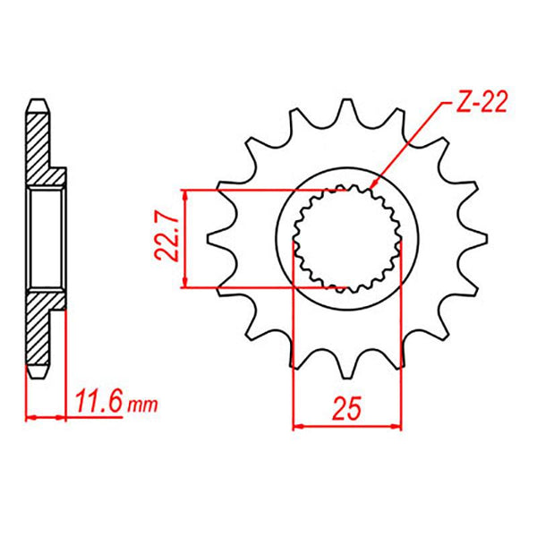 SPKT FRONT RK STEEL 3221 12T #520