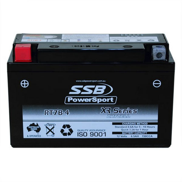 Super Start Motorcycle And Powersports Battery (Yt7B-4) Agm 12V 6Ah 150Cca By Ssb High Performance