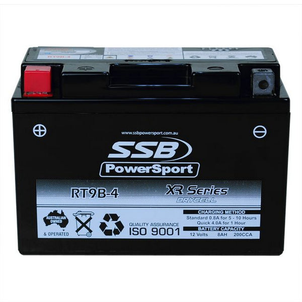 Super Start Motorcycle And Powersports Battery (Yt9B-4) Agm 12V 0.8Sah 200Cca By Ssb High Performance