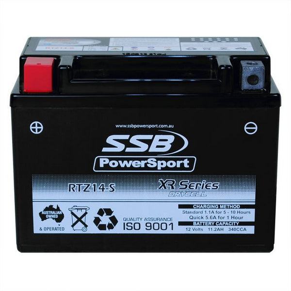 Super Start Motorcycle And Powersports Battery (Ytz14-S) Agm 12V 1.1Ah 340Cca Ssb High Performance