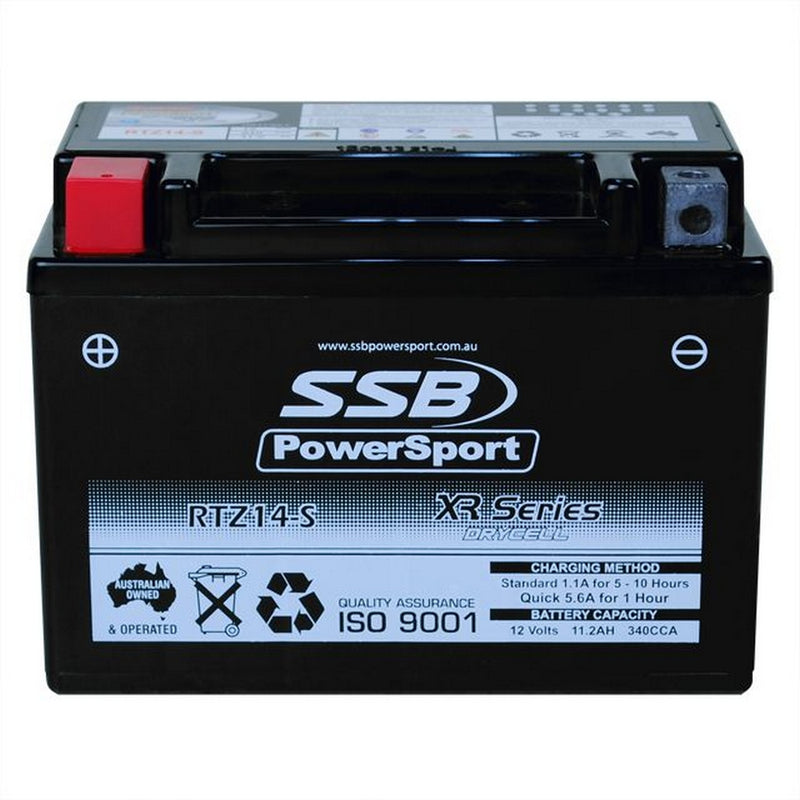 Super Start Motorcycle And Powersports Battery (Ytz14-S) Agm 12V 1.1Ah 340Cca Ssb High Performance