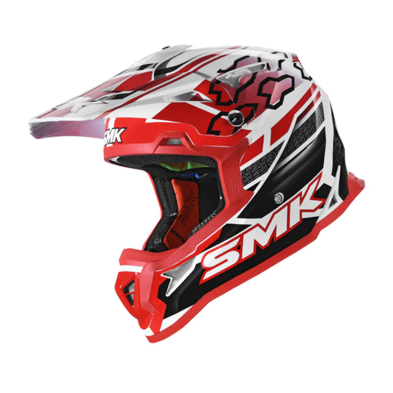 SMK Allterra Tribou White Black Red Helmet 2XL 63cm 64cm