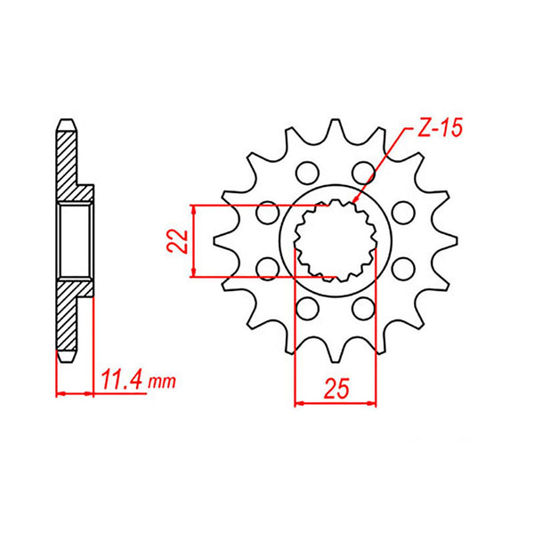 SPKT FRONT OE STEEL 1902 17T #520