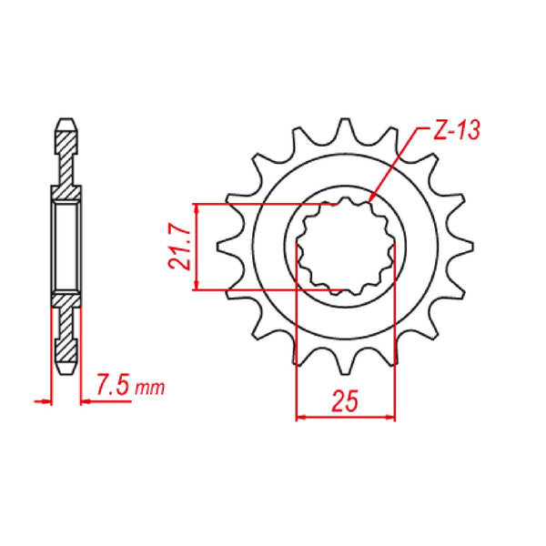 SPKT FRONT OE STEEL 1536 15T #520