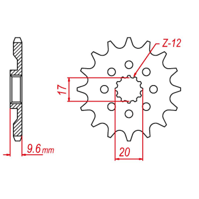 SPKT FRONT OE STEEL 1905 13T