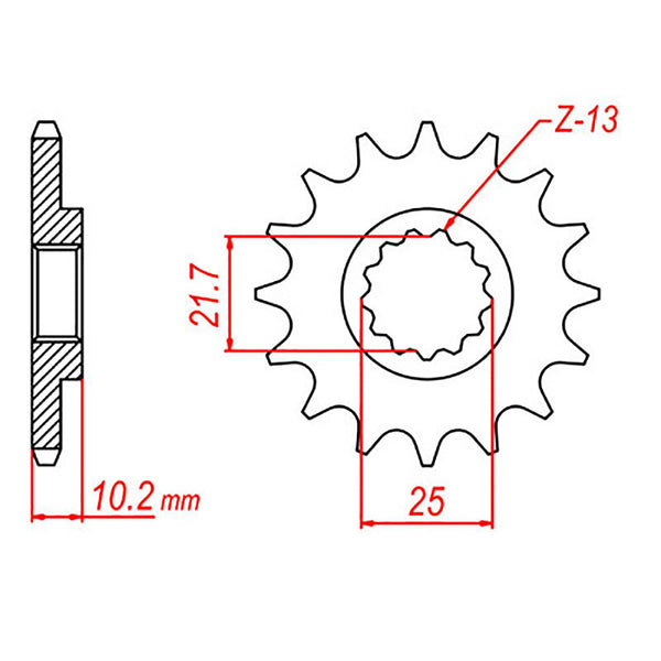 SPKT FRONT OE STEEL 1503 15T #520