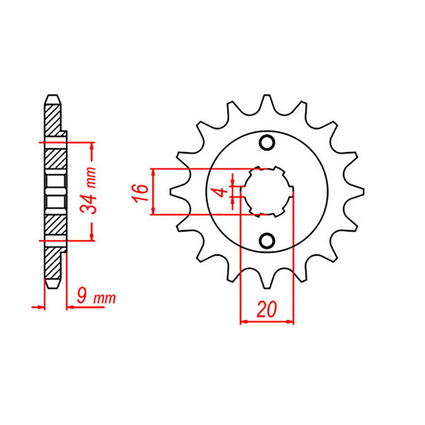 SPKT FRONT OE STEEL 1554 12T #520