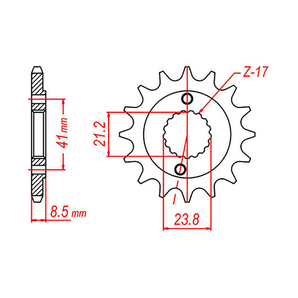 SPKT FRONT OE STEEL 1322 13T #520