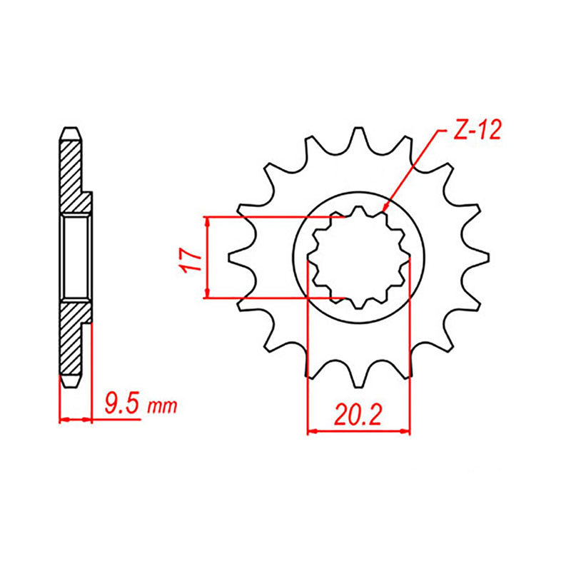 SPKT FRONT OE STEEL 1907 14T