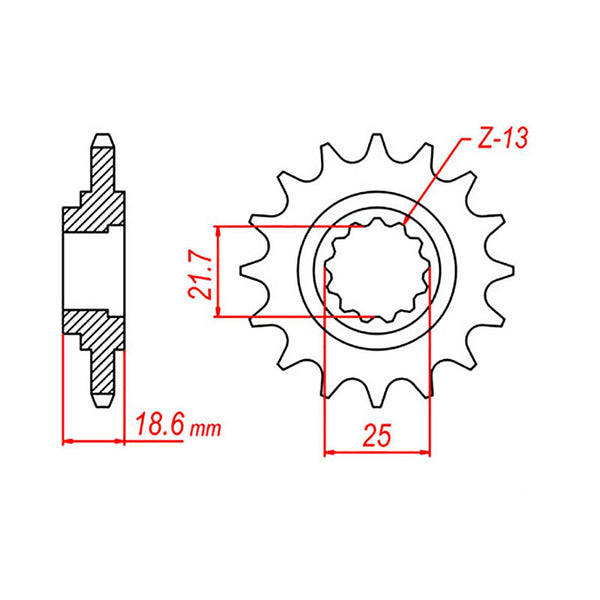 SPKT FRONT OE STEEL 1538 15T #520