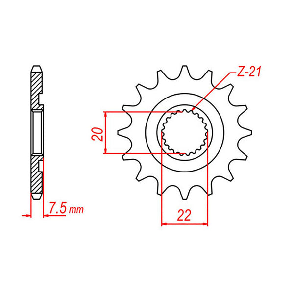 SPKT FRONT OE STEEL 1323 12T #520