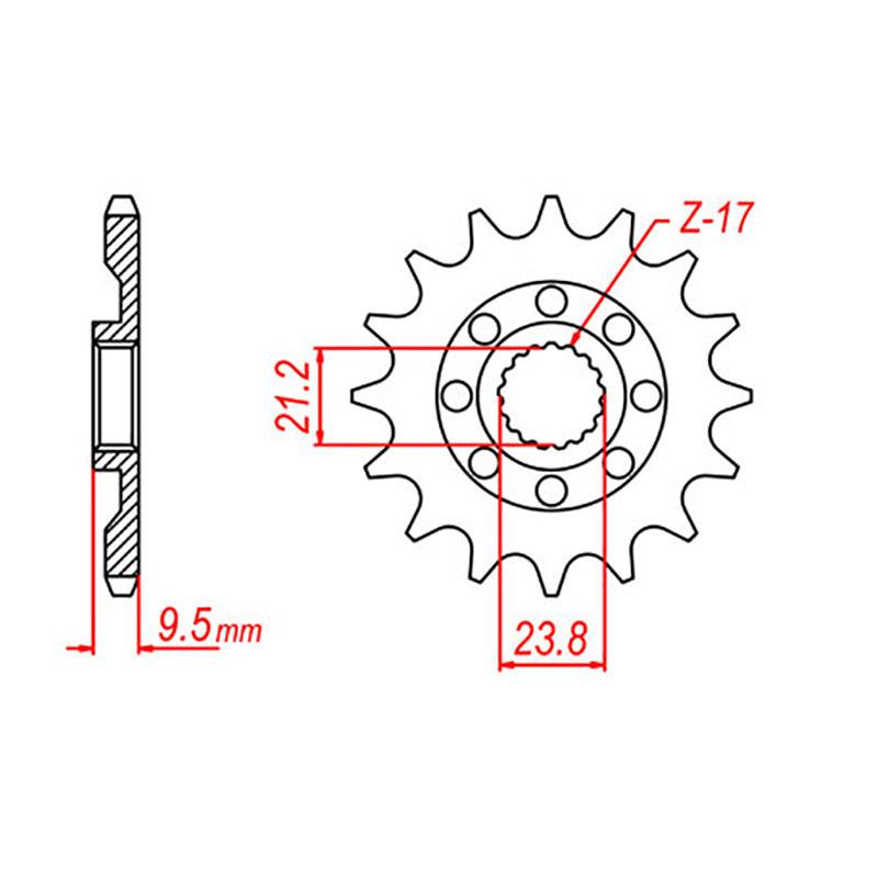 SPKT FRONT RK STEEL 1441 14T