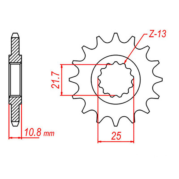 SPKT FRONT OE STEEL 1586 16T #525