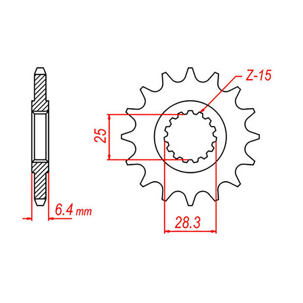 SPKT FRONT OE STEEL 1592 14T #520