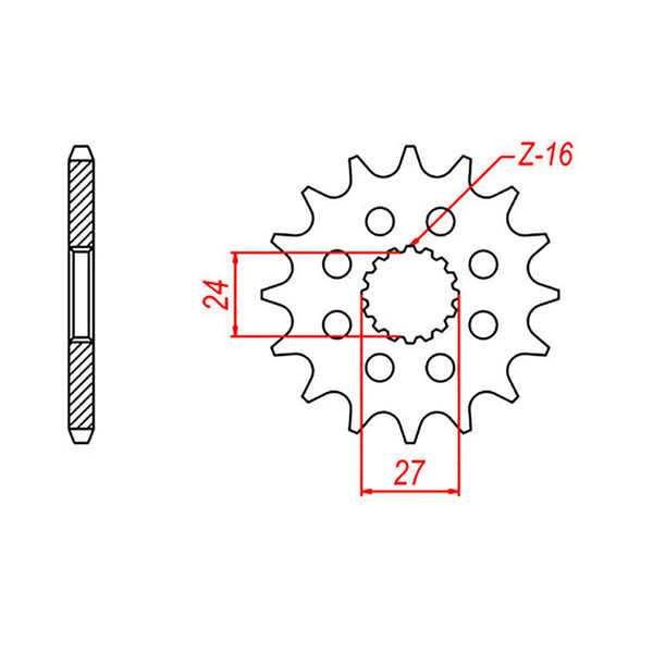 SPKT FRONT OE STEEL 423 18T #530