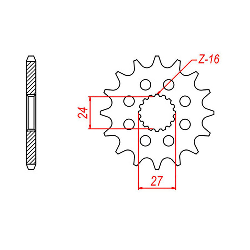 SPKT FRONT OE STEEL 423 18T