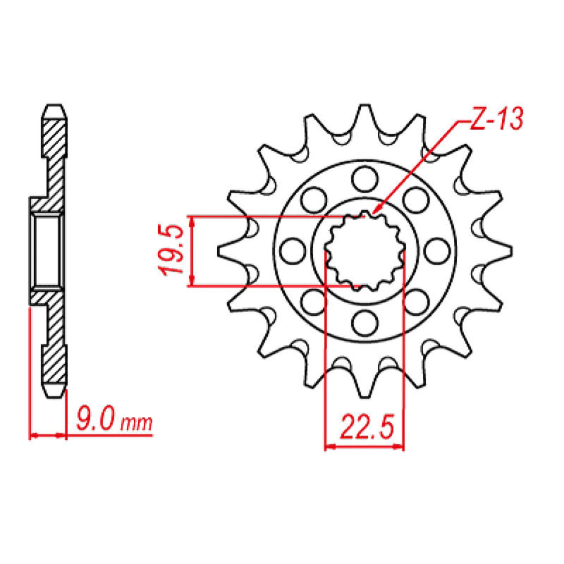 SPKT FRONT OE STEEL 1442 14T