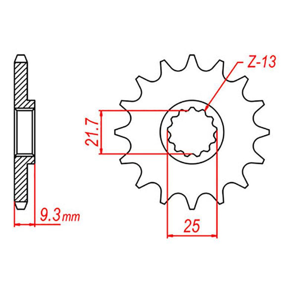 SPKT FRONT OE STEEL 18NC MTX 1539 #520