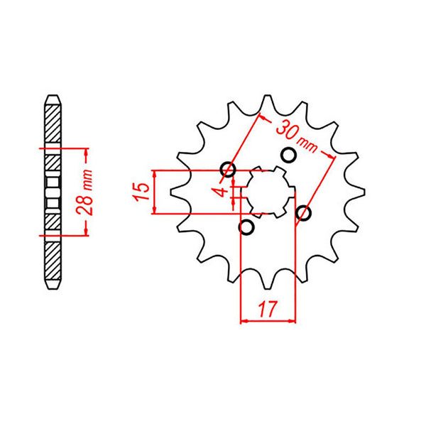 SPKT FRONT OE STEEL 253 13T #420