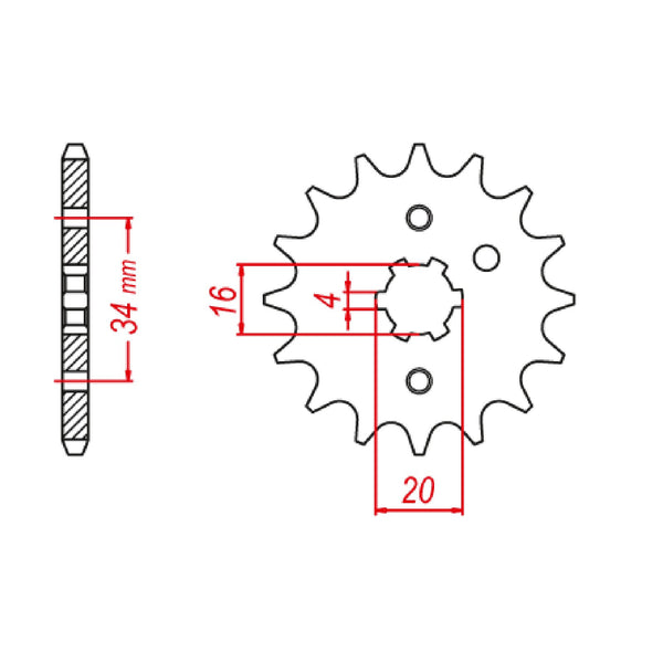 SPKT FRONT OE STEEL 1263 12T #428