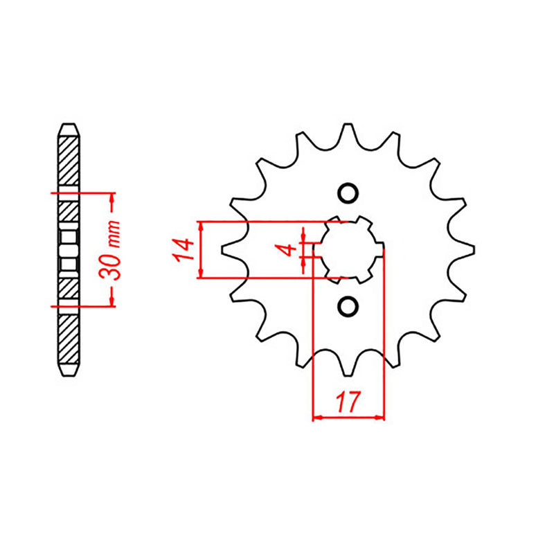 MTX Parts Spkt Front Oe Steel 249 14T