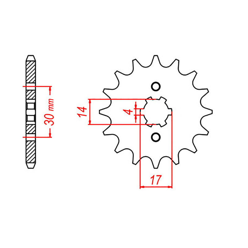 SPKT FRONT OE STEEL 249 13T