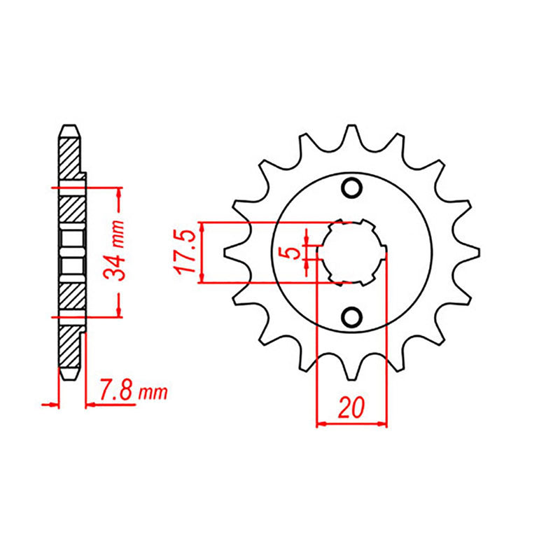 SPKT FRONT OE STEEL 327 11T