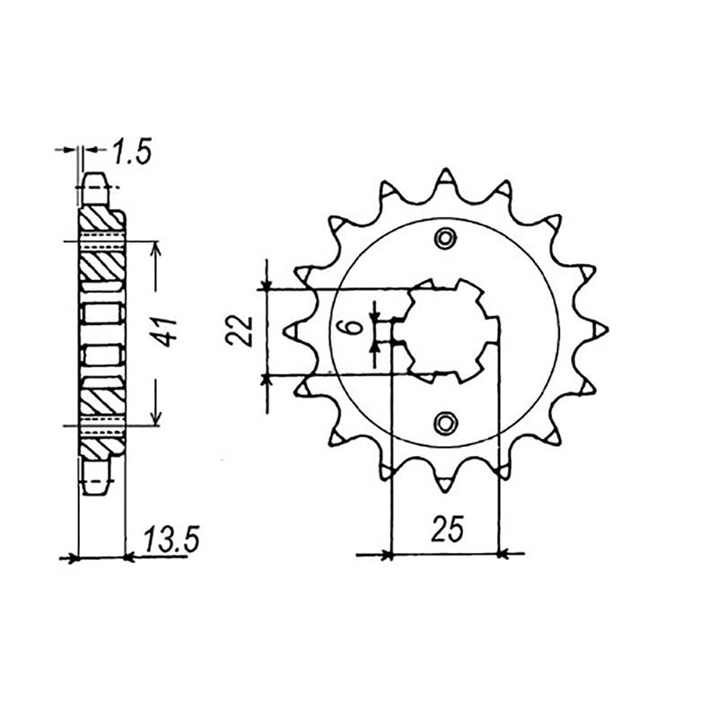 SPKT FRONT OE STEEL 293 16T