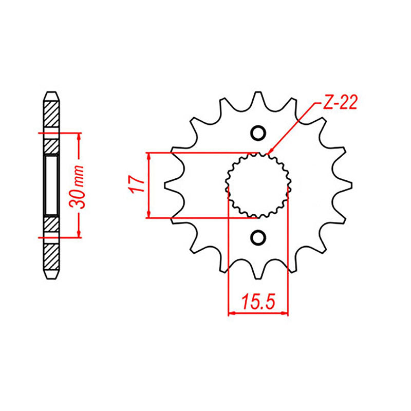 SPKT FRONT OE STEEL 1256 14T