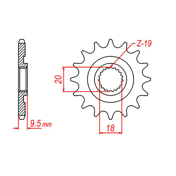 SPKT FRONT OE STEEL 268 13T #520