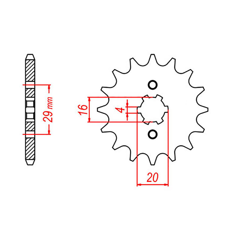 MTX Parts Spkt Front Oe Steel 425 13T