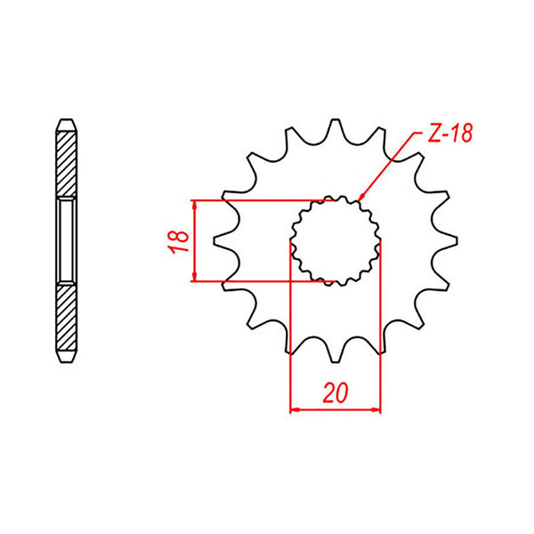 SPKT FRONT OE STEEL 426 12T #428