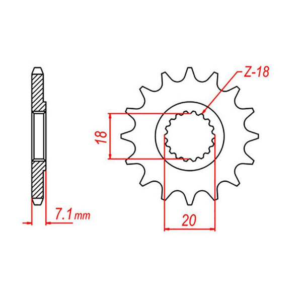 SPKT FRONT RK STEEL 427 11T #520