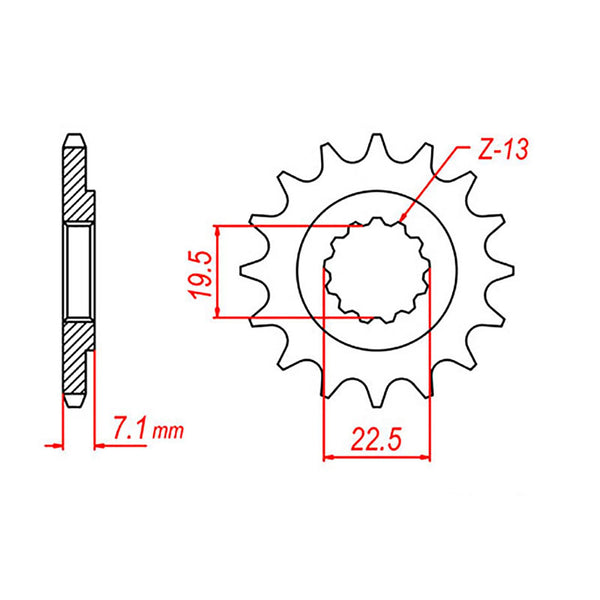 MTX Parts Spkt Front Oe Steel 434 11T #520