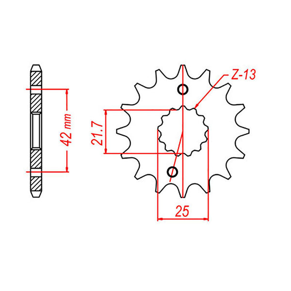 SPKT FRONT OE STEEL 436 16T #520