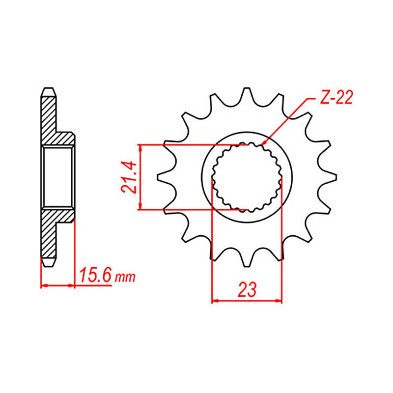 MTX Parts Spkt Front Oe Steel 577 16T