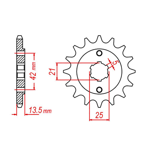 MTX Parts Spkt Front Oe Steel 725 15T #530