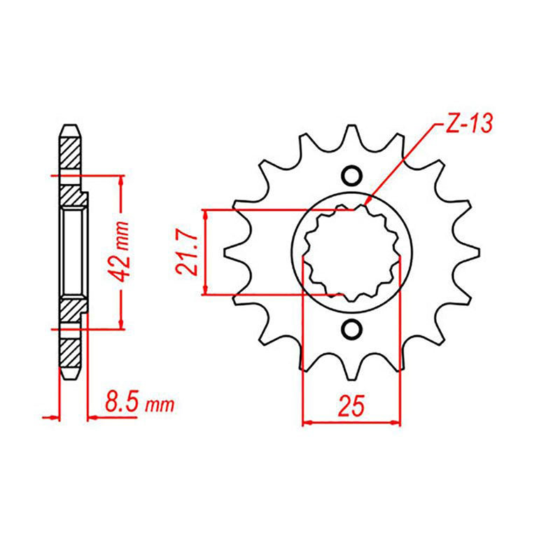 SPKT FRONT OE STEEL 516 14T