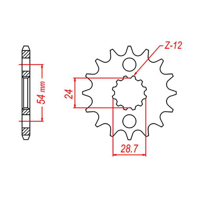 SPKT FRONT RK STEEL 517 18T