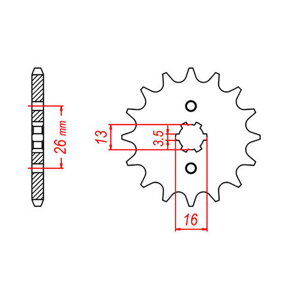 SPKT FRONT OE STEEL 563 13T #420