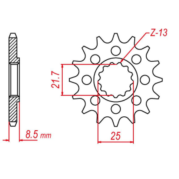 SPKT FRONT OE STEEL 512 16T #520