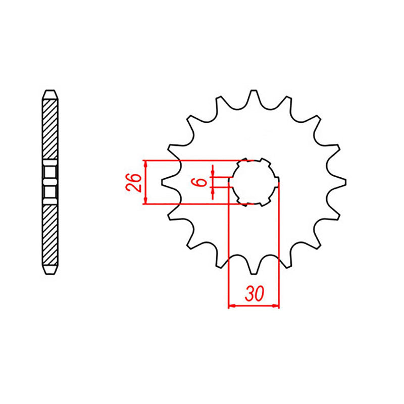 MTX 568 Steel Front Sprocket