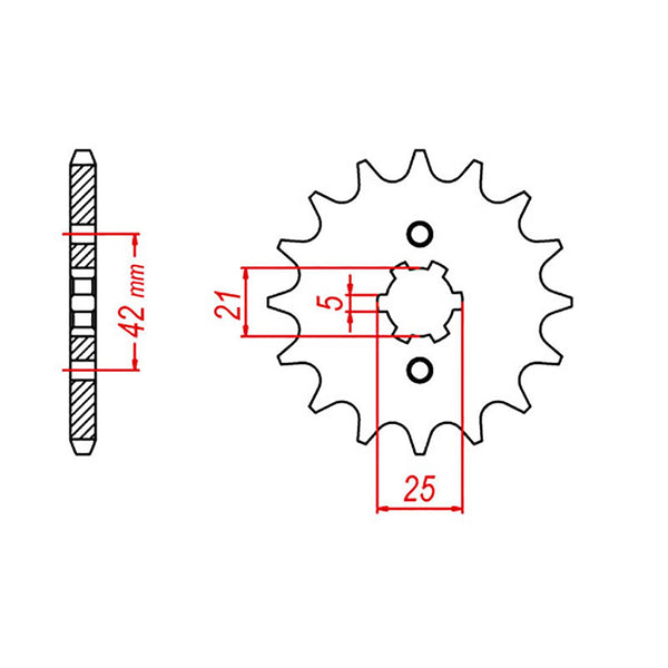 SPKT FRONT OE STEEL 569 16T #520