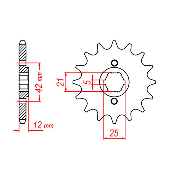 SPKT FRONT OE STEEL 571 17T #530